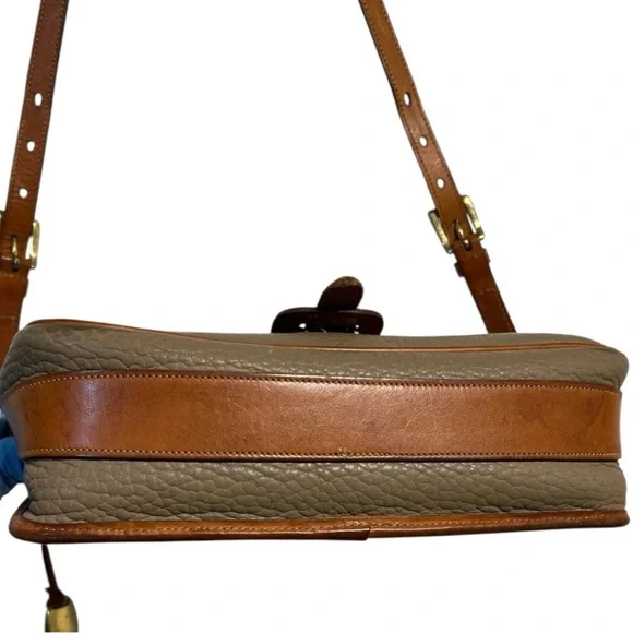 Dooney & Bourke Vintage Leather Crossbody Bag Taupe/Brown - Picture 9 of 16
